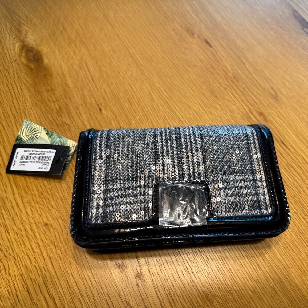 Badgley Mischka Sequined Wool Small Crossbody